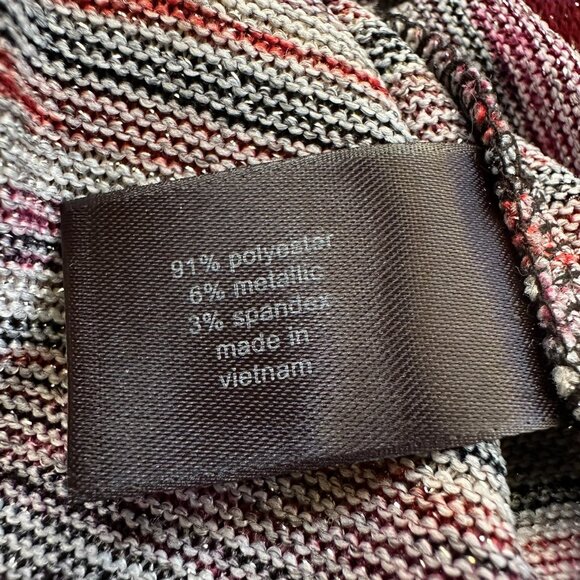 Lane Bryant black, maroon, and pink pattern faux wrap midi dress Sz 10/12 NWT - Picture 5 of 8